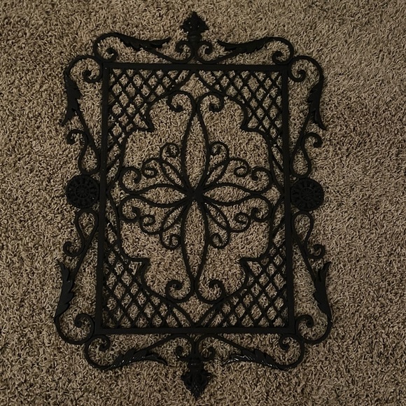 Elegant Black Metal Wall Art - Picture 2 of 5